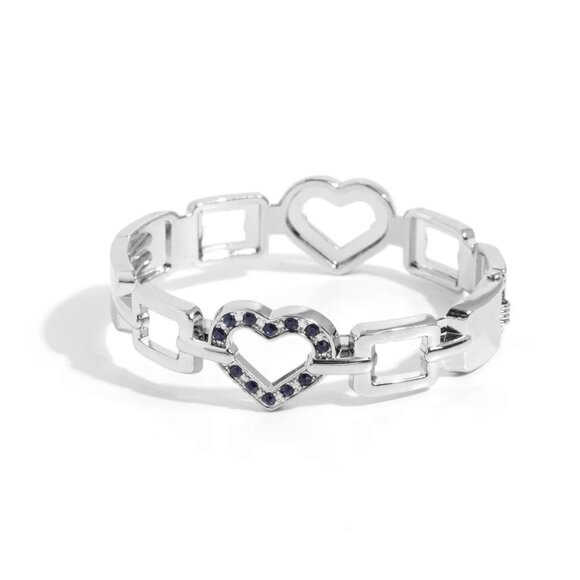 Paparazzi Jewelry Accessories - Flashy Fondness - Blue Bracelet - NEW!! - Picture 2 of 6